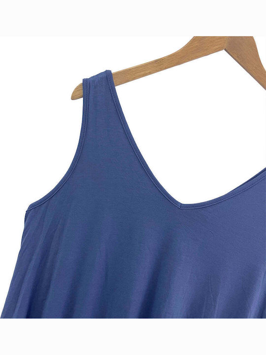 Women's Blouse with Straps Blue