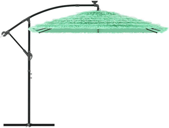 Garten- und Terrassen-Sonnenschirm Hängend Quadratisch Holz Grüne 2,69x2,69xHöhe 2,35 m