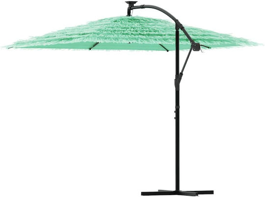 Garten- und Terrassen-Sonnenschirm Hängend Quadratisch Holz Grüne 2,69x2,69xHöhe 2,35 m