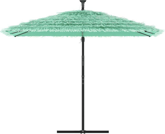 Quadratischer Metall-Garten- und Terrassen-Sonnenschirm Grün 2,9x2,9xHöhe 2,38 m