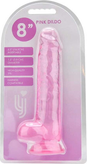Loving Joy Realistic Dildo with Scrotum Pink 20cm