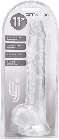 Loving Joy Ρεαλιστικό Dildo με Όρχεις Διάφανο 28cm