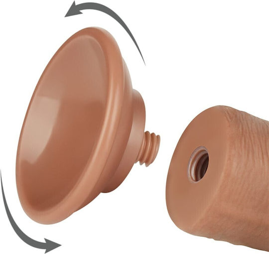 Lovetoy Ρεαλιστικό Dildo με Βεντούζα Καφέ 20cm