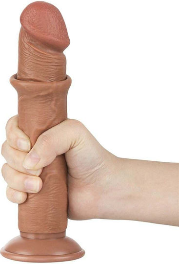 Lovetoy Ρεαλιστικό Dildo με Βεντούζα Καφέ 20cm