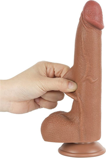 Lovetoy Glass Dildo with Balls and Suction Cup Brown 22cm