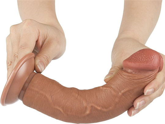 Lovetoy Ρεαλιστικό Dildo με Βεντούζα Καφέ 20cm