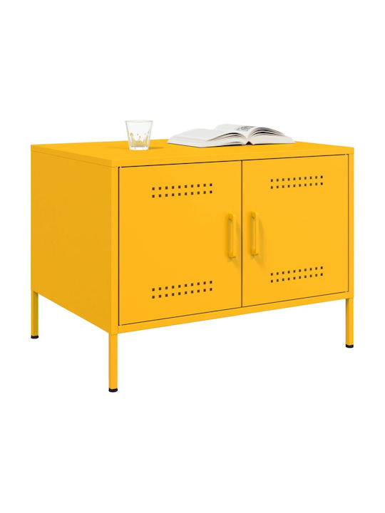 Rectangular Side Metal Coffee Table Mustard W68xL50xH50.5cm