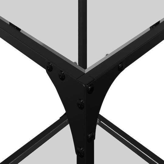 Square Glass Side Table Transparent M30xL30xH40cm