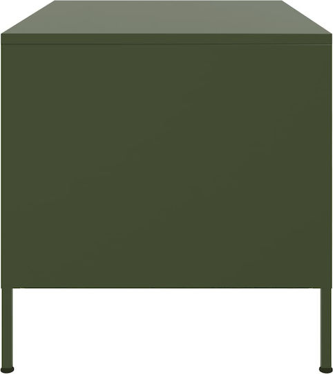 Masă Laterală Rectangulară Metalică Verde L68xL50xÎ50.5cm