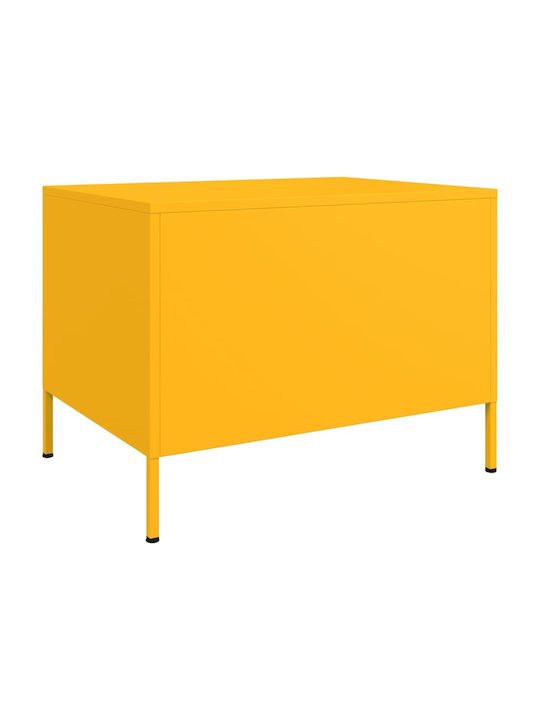Rectangular Side Metal Coffee Table Mustard W68xL50xH50.5cm