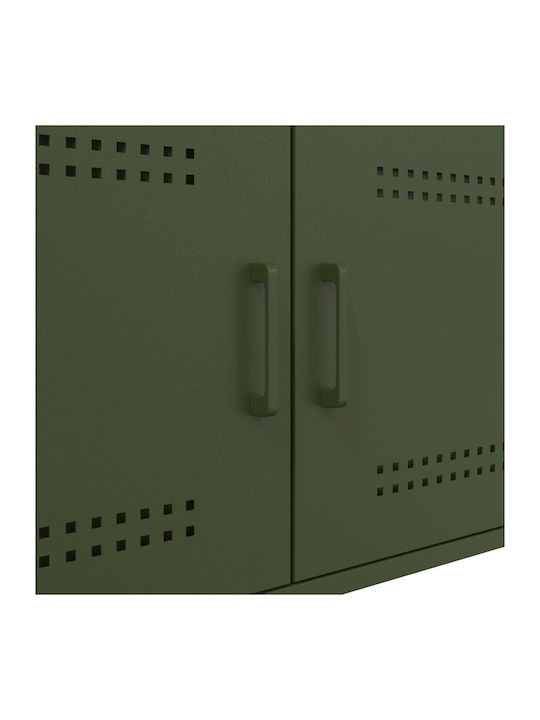 Rectangular Metal Green Side Table M68xL50xH50.5cm