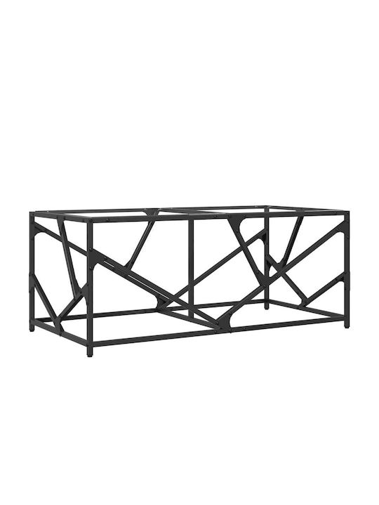 Rechteckiger Zentraler Glastisch Transparent M98,5xP50xH41cm