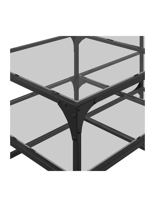 Rectangular Central Glass Transparent Coffee Table M98.5xW50xH45cm