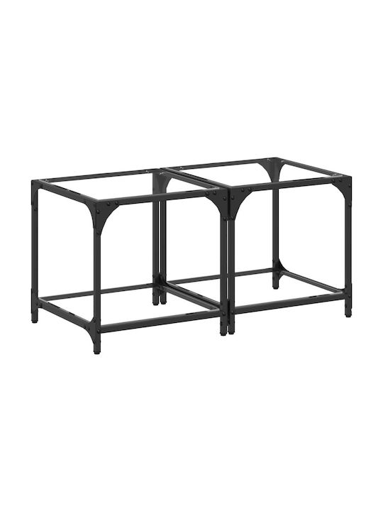 Square Glass Side Table Transparent M40xW40xH40cm