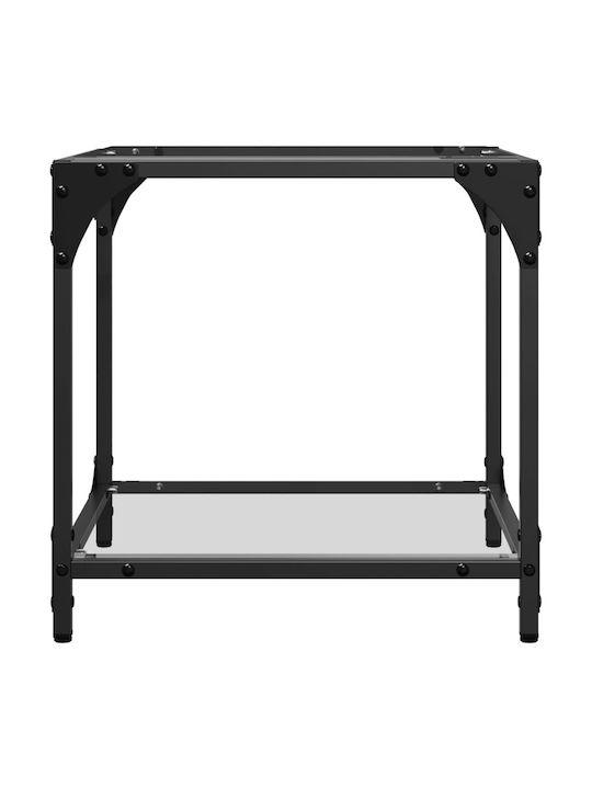 Square Glass Side Table Transparent M40xW40xH40cm