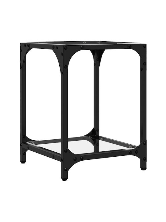 Square Glass Side Table Transparent M40xW40xH40cm