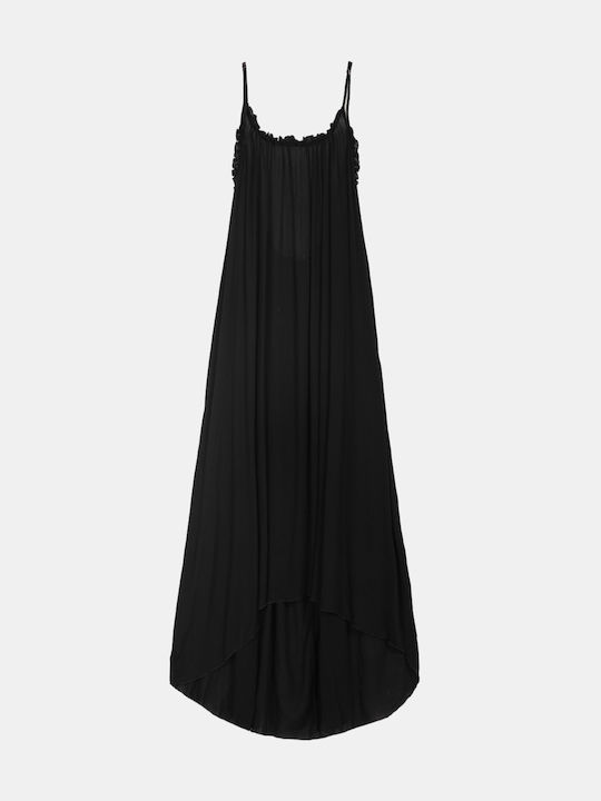 Rochie Maxi cu Spate Deschis, Negru