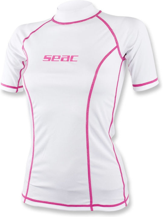 Seac 155-23 Women's Short Sleeve Sun Protection Shirt White