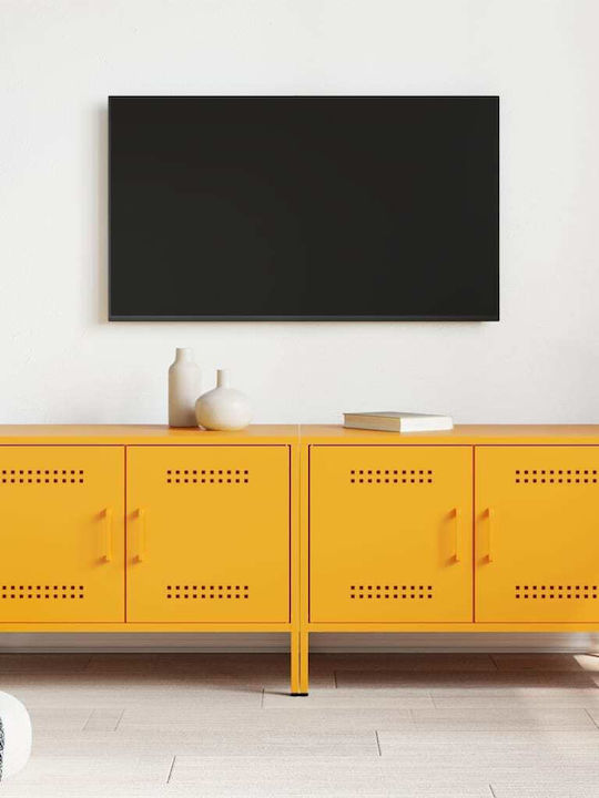 TV Stand Metal Mustard Yellow L68xW39xH50.5cm