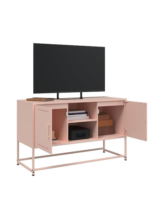 Έπιπλο Τηλεόρασης Μεταλλικό Ροζ Μ36xΠ39xΥ123cm