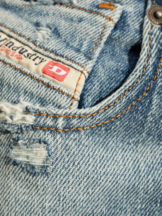 Ψηλόμεσο Γυναικείο Jean Παντελόνι σε Loose Εφαρμογή μπλε