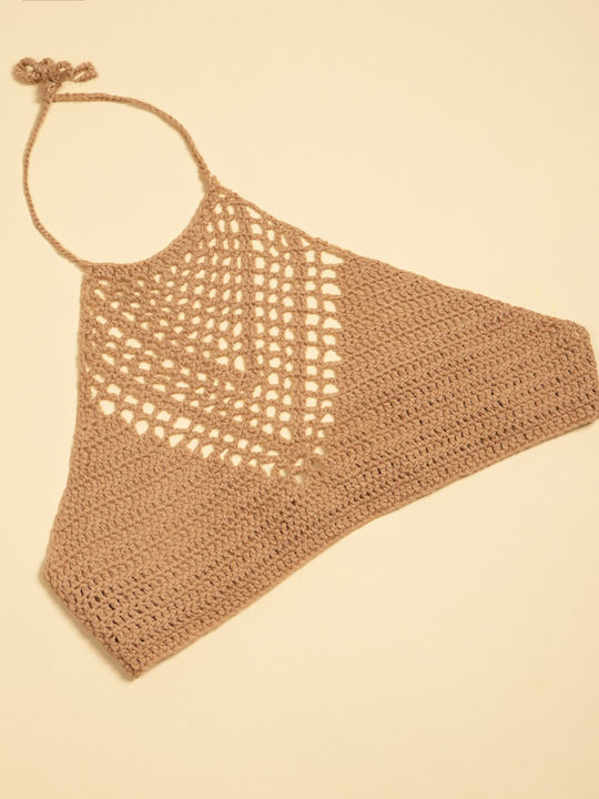 Beige Knit Top