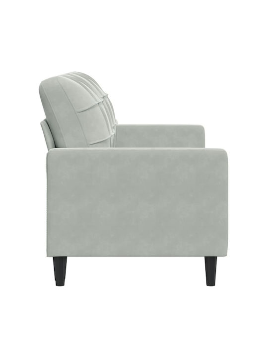 Doppelsitzer Sofas Samt Hellgrau 157x77x80cm