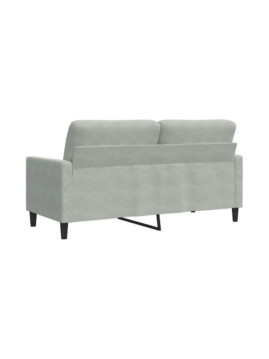 Doppelsitzer Sofas Samt Hellgrau 157x77x80cm