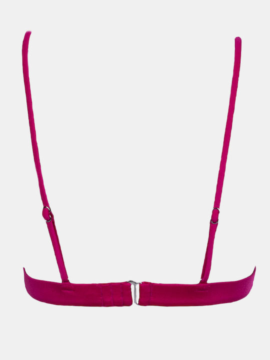 Sporty Triangle Bikini Top Magenta
