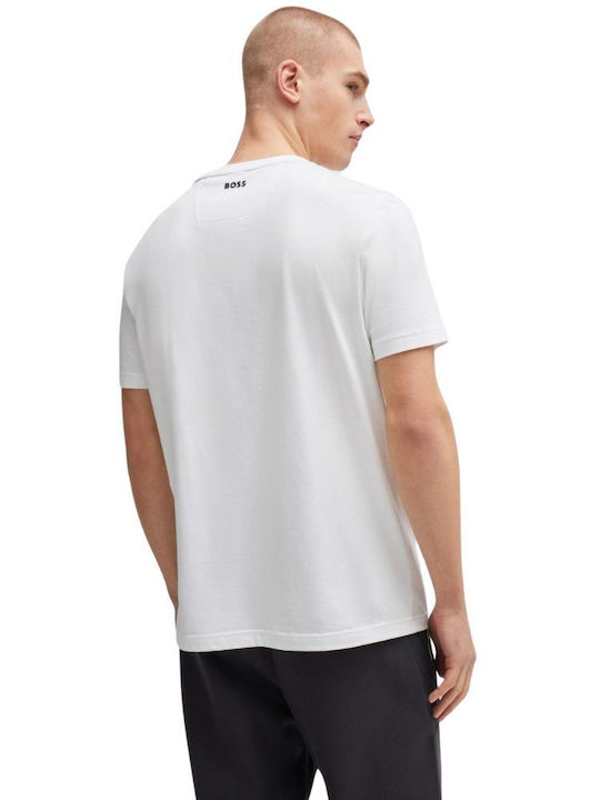 Hugo Boss T-shirt Bărbătesc cu Mânecă Scurtă White