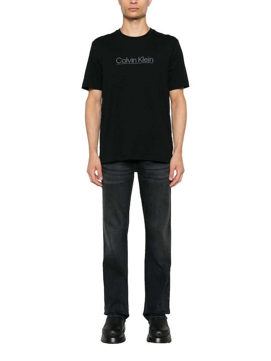 Calvin Klein T-shirt Bărbătesc cu Mânecă Scurtă BLACK