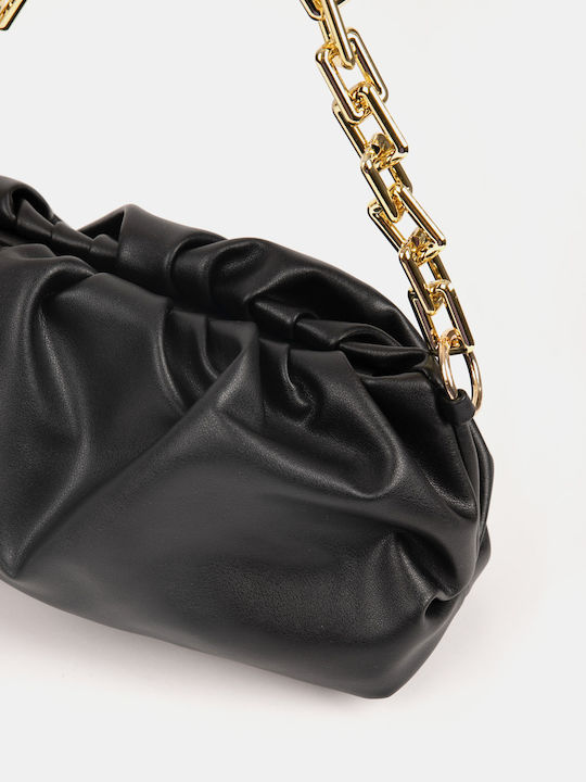 Black Black Cloud Bag with Gold Chain