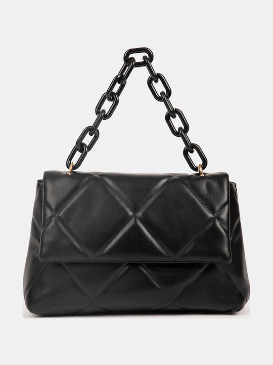Schwarze Damen-Schultertasche