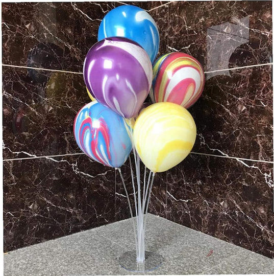 Plastic Balloon Holder Set Zola 4 Pieces Transparent 70 Cm