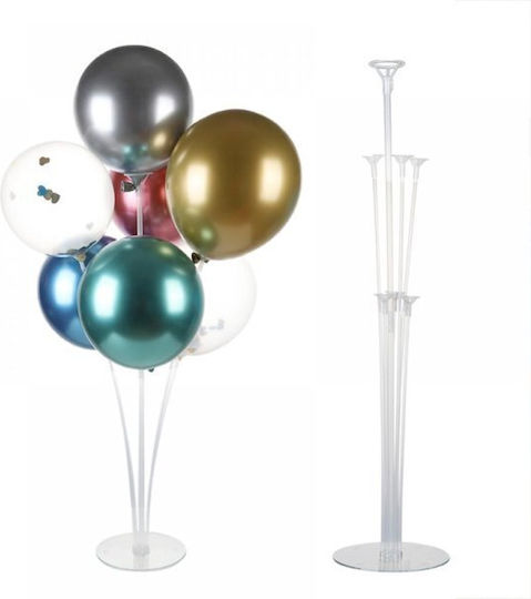 Plastic Balloon Holder Set Zola 4 Pieces Transparent 70 Cm