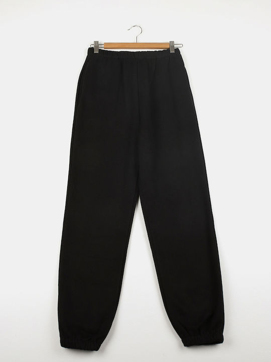Set Crop Top Schwarze Sweatpants
