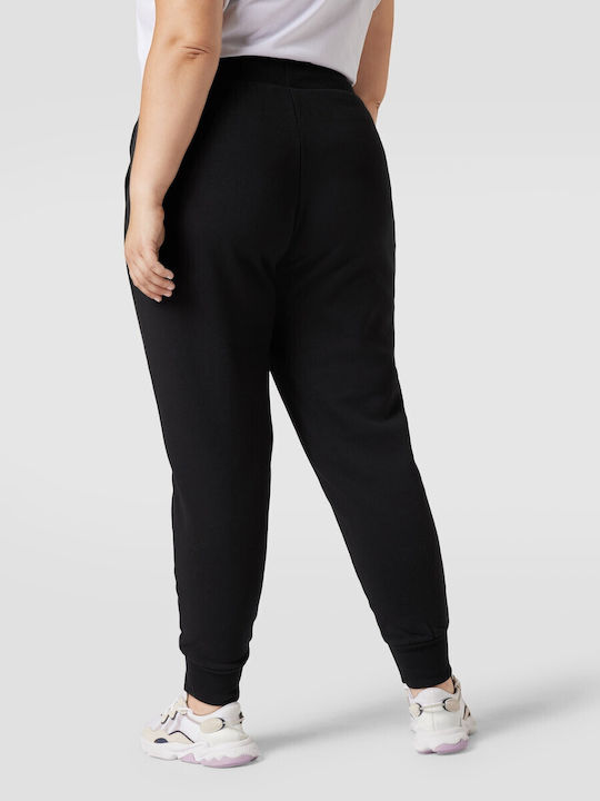 adidas Plus Size Pantaloni de trening Fleece BLACK