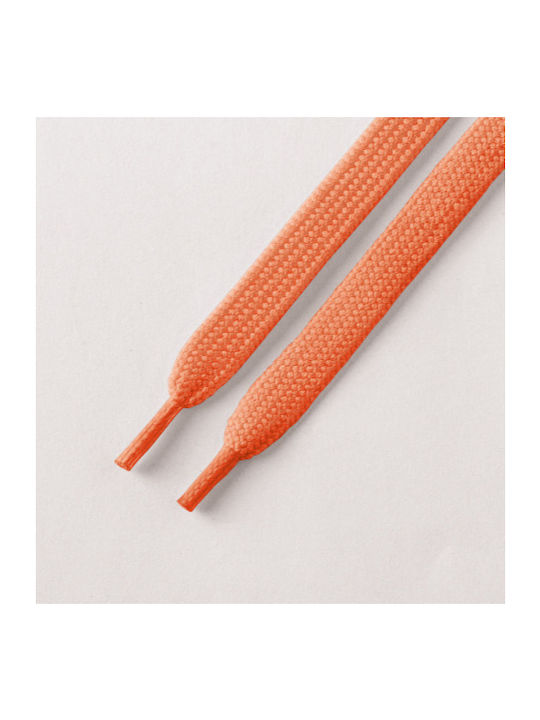 Bergal Sneaker Laces Neon Orange 120cm Φωσφοριζε Κορδονια Πλακε 120 Εκατοστα Χρωμα Πορτοκαλι Πλάτος 7 Mm Κατασκευασμένο Ανθεκτικό Πολυεστέρα