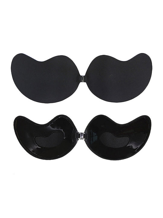 Selbstklebende Cups Push-up Frontverschluss Schwarz Schwarz