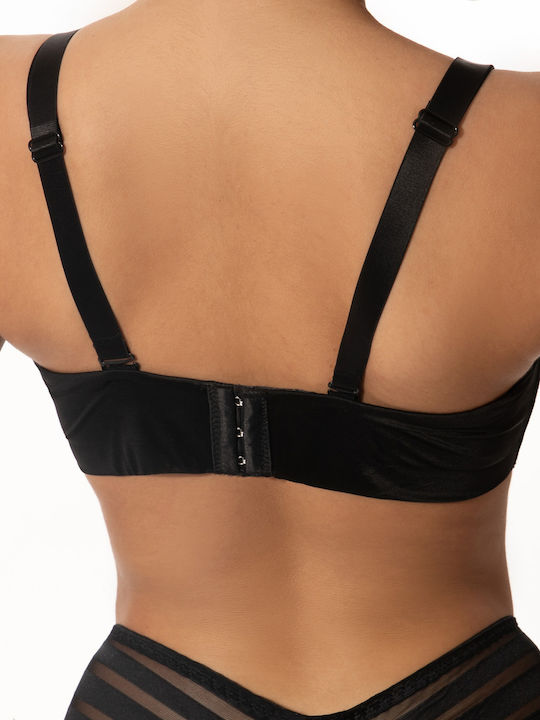 Sutien Push Up Decolteu Adânc Cupă B Negru Negru