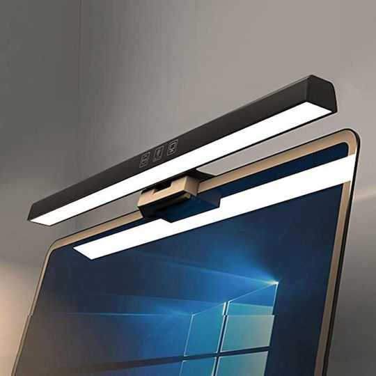 LED Monitor Lampe Zola Kunststoff USB-Anschluss 5V 1A Breite 50 cm Schwarz