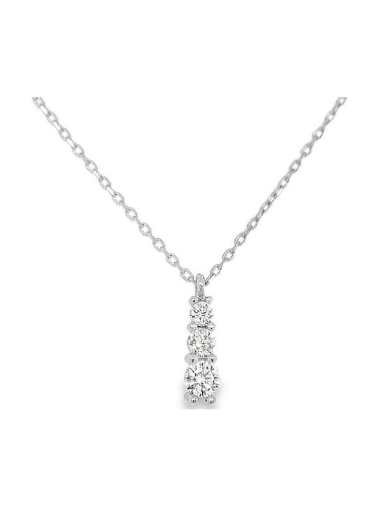 Xryseio Charm aus Weißgold 14K mit Zirkon