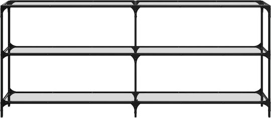 Console Table Metal with Glass Surface Transparent L194.5xW30xH81cm