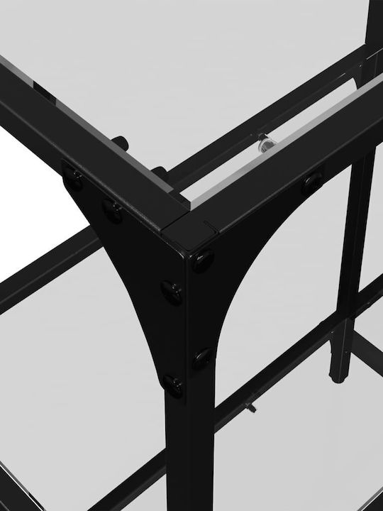 Console Table Metal with Glass Surface Transparent L98xW30xH81cm