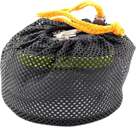Set complet de gătit în camping Zola, 11 piese, carcasă de depozitare din aluminiu și plastic, negru