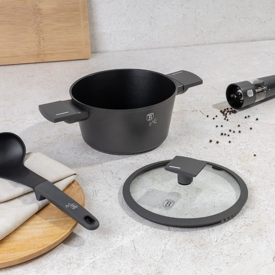 Berlinger Haus Anthracite Collection Дълбока Тенджера от Алуминий 2.5лт / 20см
