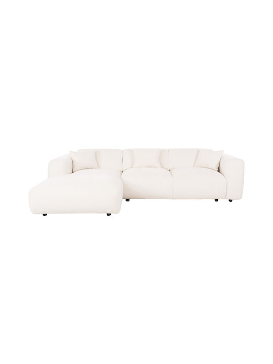 Bricken Colțar Canapea Cu Colțul Stâng Alb 282x160x72cm