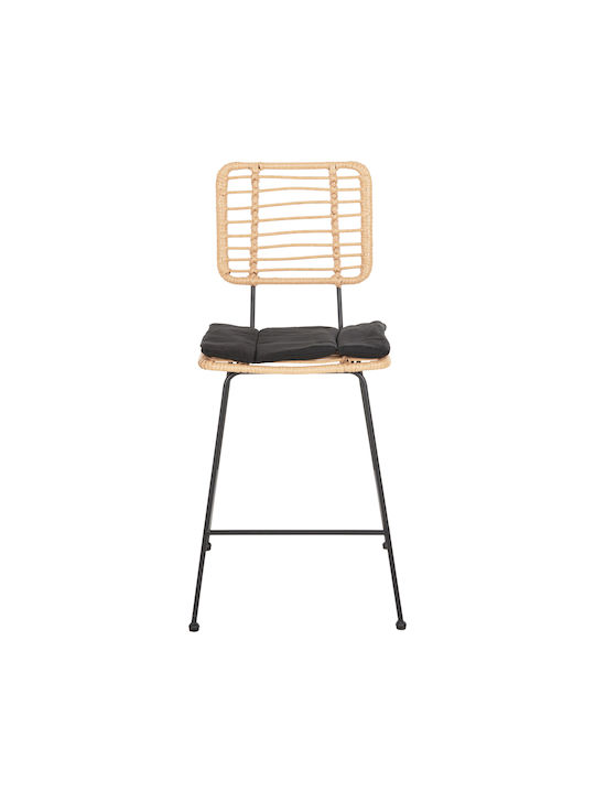 Stool for Bar Outdoor Black 53x56x107cm