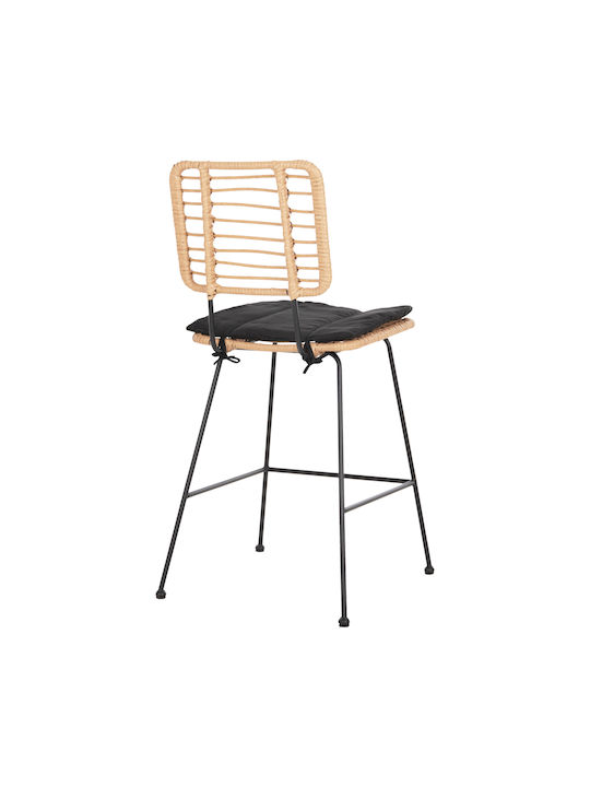 Stool for Bar Outdoor Black 53x56x107cm