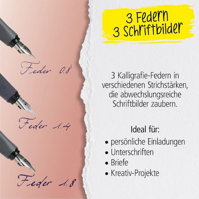 Online Set Kalligraphiefüller mit Schwarz Tinte